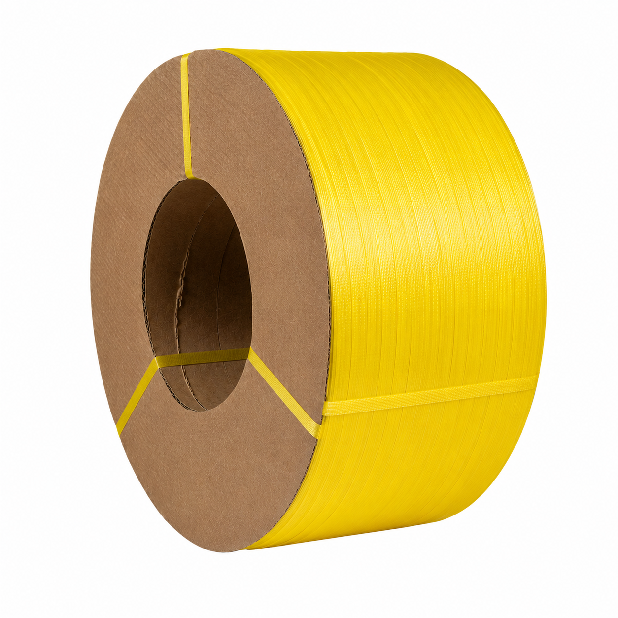 Yellow PP Strapping Band 1/2" x 0.028" x 7,200 ft Per Roll